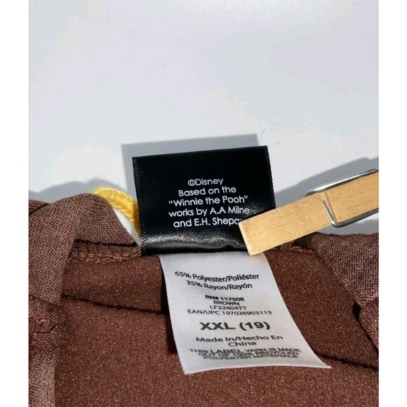 Disney Winnie The Pooh Zip Up Hoodie Womens Juniors Brown XXL Tigger Eeyore - Picture 8 of 9